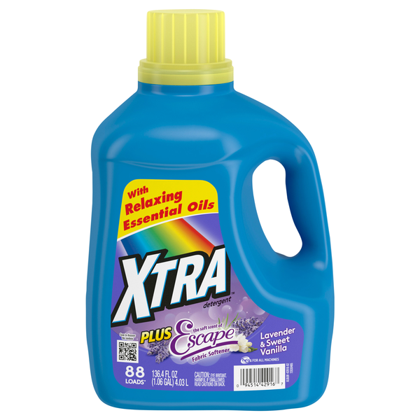 XTRA Escape Lavender & Sweet Vanilla Fabric Softener & Laundry Detergent