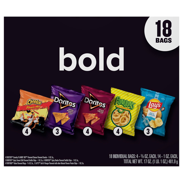 Frito-Lay Snacks Bold Mix Variety Pack - 18 ct