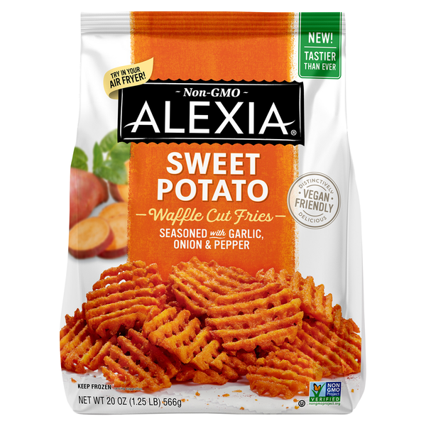 Alexia Seasoned Sweet Potatoes Waffle Cut Fries Frozen