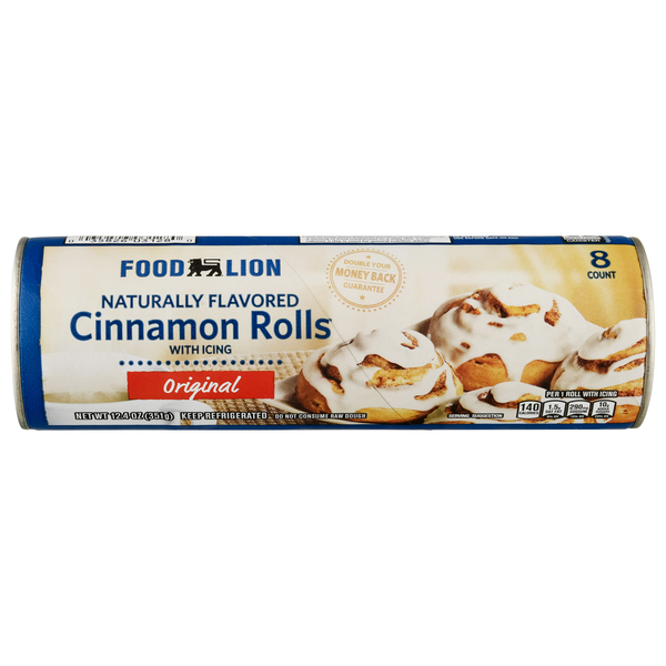 Food Lion Original Cinnamon Rolls with Icing - 8 ct