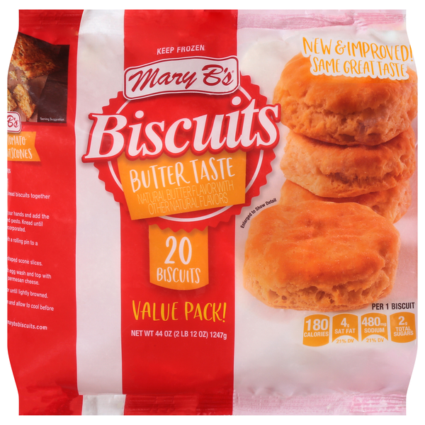 Mary B's Butter Taste Biscuits Value Pack - 20 ct Frozen
