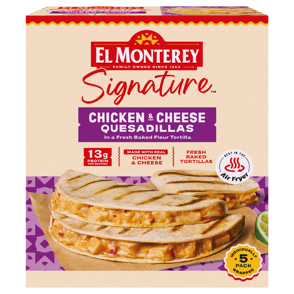 El Monterey Signature Chicken & Monterey Jack Cheese Quesadilla 5ct Frozen