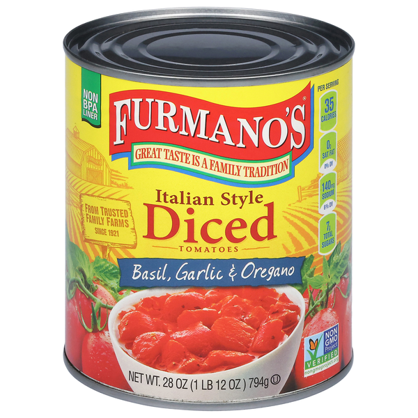 Furmano's Italian Style Diced Tomatoes with Basil Garlic & Oregano
