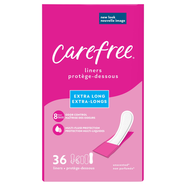 Carefree Unscented Extra Long Liners To Go
