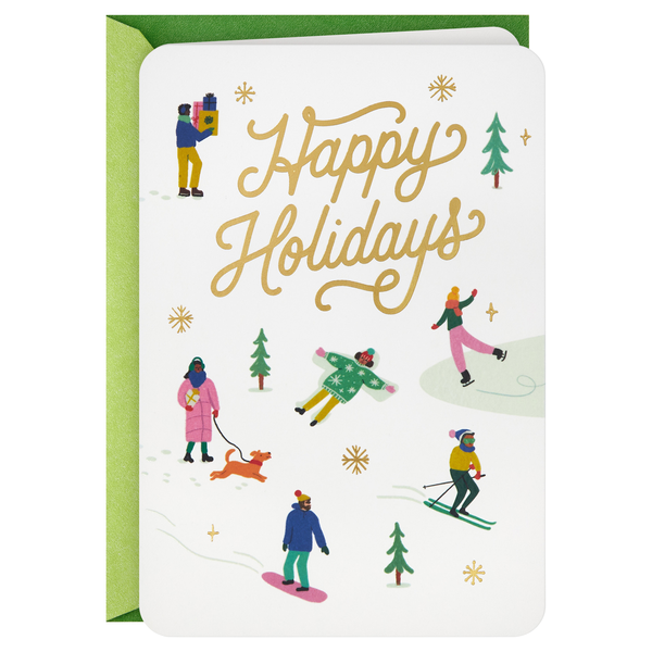 Hallmark Holiday Card Fun Festive Warm & Bright