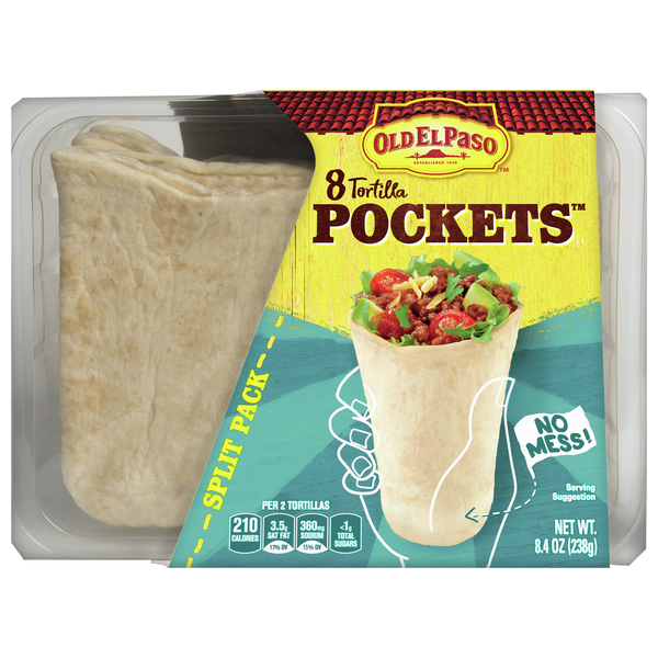 Old El Paso Tortilla Pockets 8 Inch - 8 ct