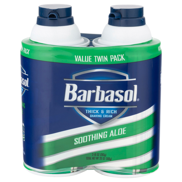 Barbasol Thick & Rich Soothing Aloe Shaving Cream - 2 ct
