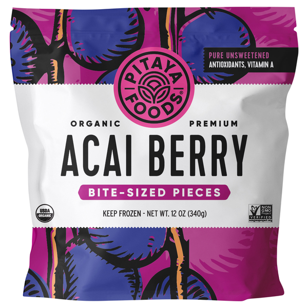 Pitaya Foods Organic Acai Berry Bite-Sized Pieces Frozen
