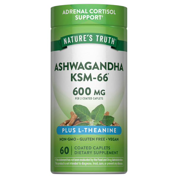 Nature's Truth KSM-66 Ashwagandha 600 mg Coated Capsules