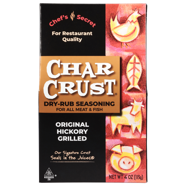 Chef's Secret Char Crust Original Hickory Grilled Dry-Rub Seasoning