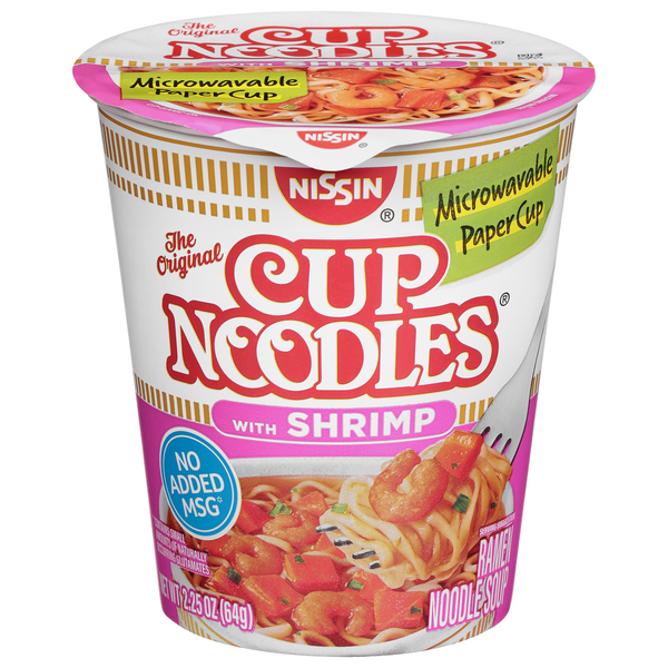 Nissin Cup Noodles with Shrimp Ramen Soup