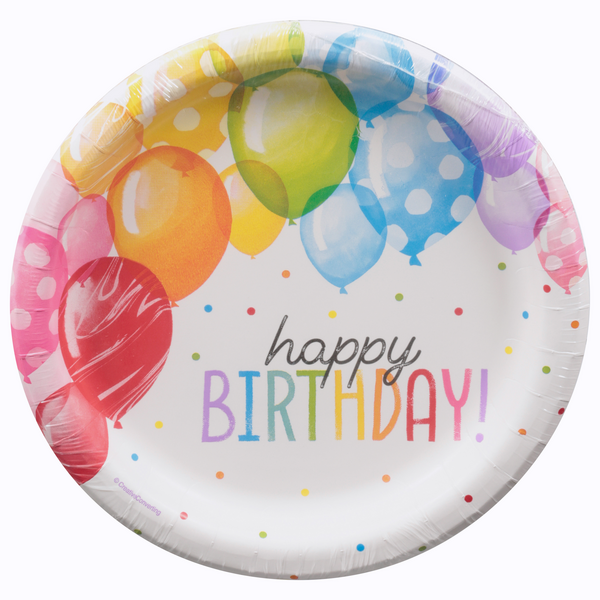 Party Creations Dinner Plates Happy Birthday Balloon Bash
