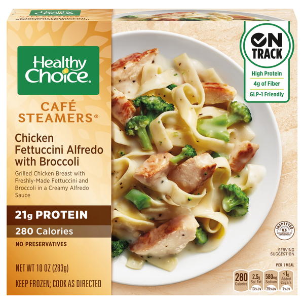 Healthy Choice Cafe Steamers Chicken Fettuccini Alfredo Frozen Meal