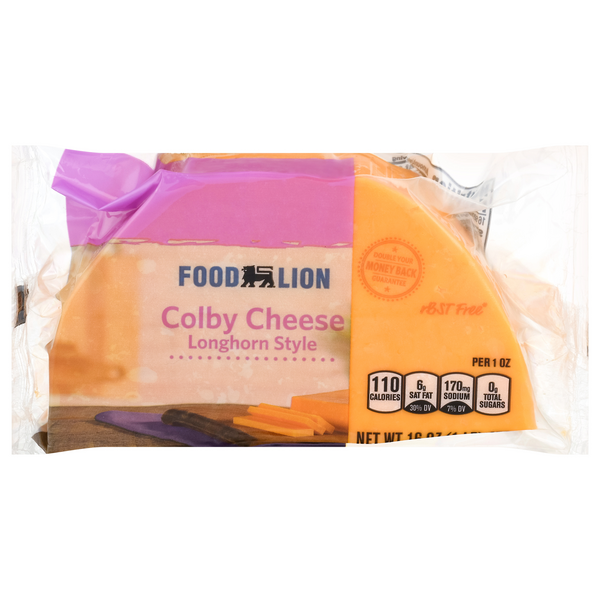 Save on Food Lion Cheese Colby Longhorn Style Natural Order Online Delivery Food Lion