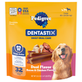 PEDIGREE DENTASTIX Dual Flavor Bacon & Chicken Treats for Large Dogs 32ct