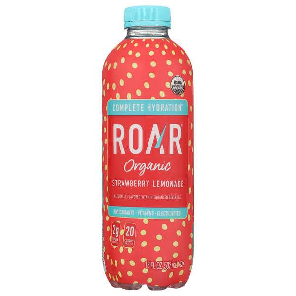 ROAR Organic Strawberry Lemonade Vitamin Enhanced Beverage
