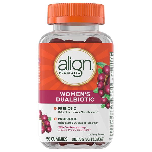 Align Women's Health Prebiotic + Probiotic Cranberry Gummies
