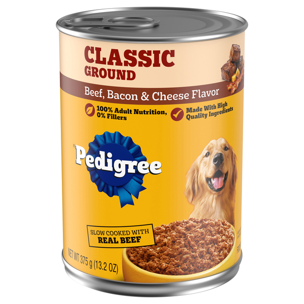 PEDIGREE Chopped Ground Dinner Beef Bacon & Cheese Adult Wet Dog Food