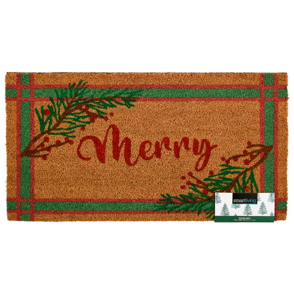 Save on Smart Living Holiday Coir Door Mat Merry Order Online Delivery