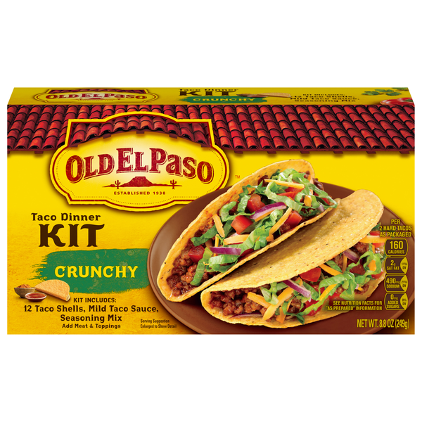 Old El Paso Crunchy Hard Taco Dinner Kit - 12 ct