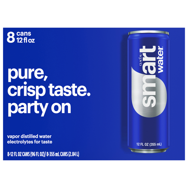 smartwater Distilled Water - 8 pk