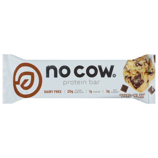 No Cow Dairy Free Chocolate Chip Cookie Dough 21g Plant Protein Bar