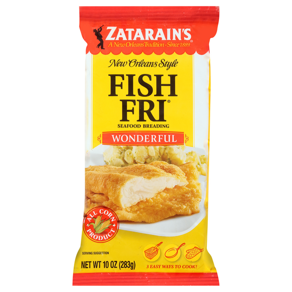 Save on Zatarain's New Orleans Style Wonderful Fish Fri Seafood