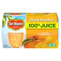 Del Monte Diced Peaches Fruit Cups in Juice - 4 ct