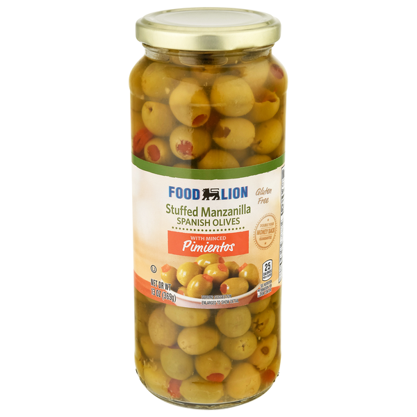 Food Lion Stuffed Spanish Manzanilla Olives with Pimientos