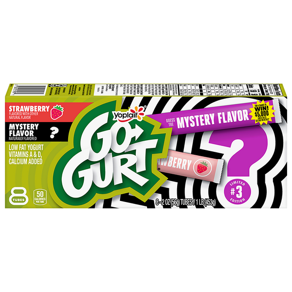 Save on Yoplait GoGURT Low Fat Yogurt Strawberry & Mystery Flavor 8