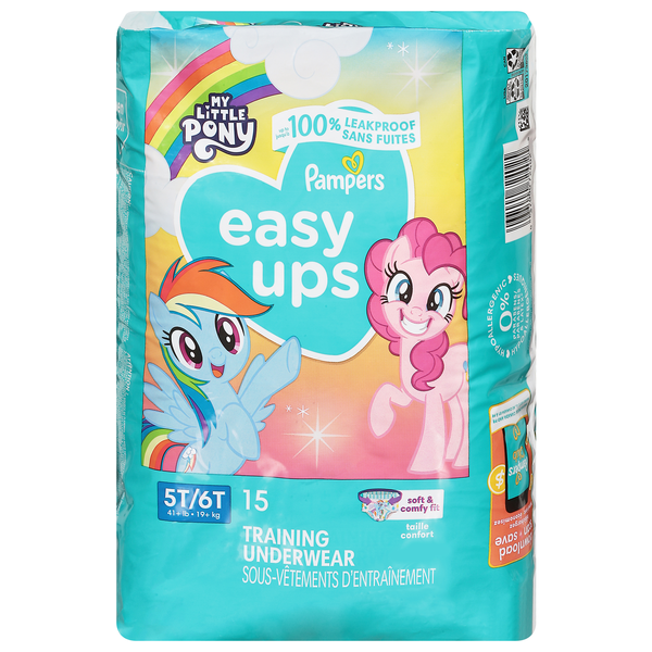 Pampers Easy Ups Girls 5T-6T My Little Pony Training Underwear 41+ lb