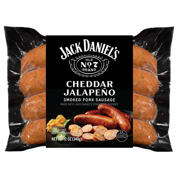 Jack Daniel's Cheddar Jalapeno Smoked Pork Sausage Links - 4 ct