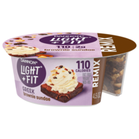 Dannon Light + Fit REMIX Non Fat Brownie Sundae Vanilla Greek Yogurt Cup