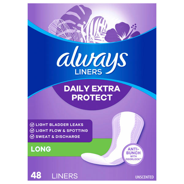 Always Anti-Bunch Xtra Protection Unscented Long Liners