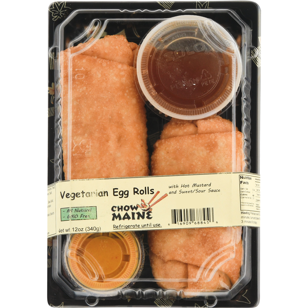 Chow Maine Vegetarian Egg Rolls with Sauce - 2 ct