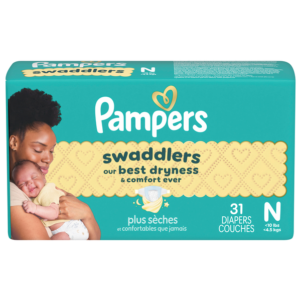 Pampers Swaddlers Newborn Baby Diapers Up to 10 lb