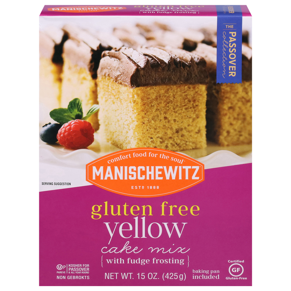 Manischewitz Gluten Free Yellow Cake Mix with Frosting Kosher For Passover