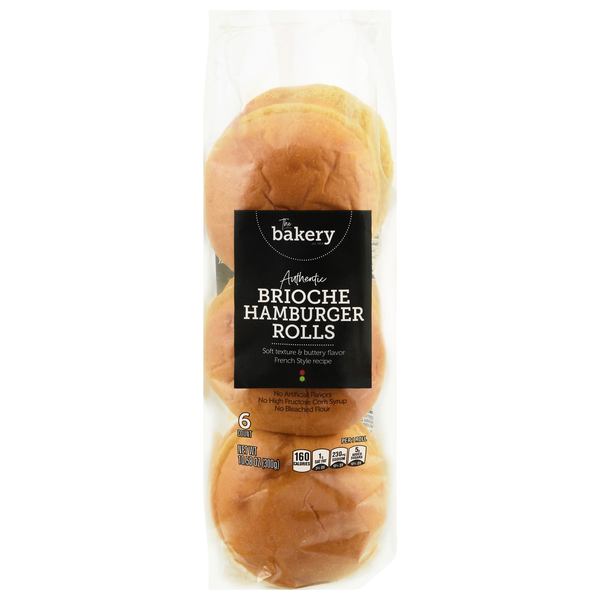 Stop & Shop The Bakery Authentic Brioche Hamburger Rolls - 6 ct
