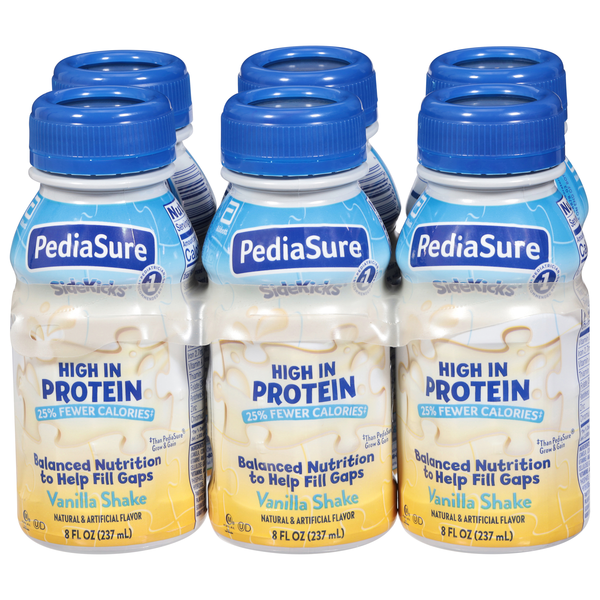PediaSure SideKicks Vanilla High Protein Nutrition Shake - 6 pk