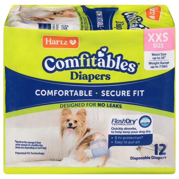 Hartz Comfitables Disposable Dog Diapers Size XXS