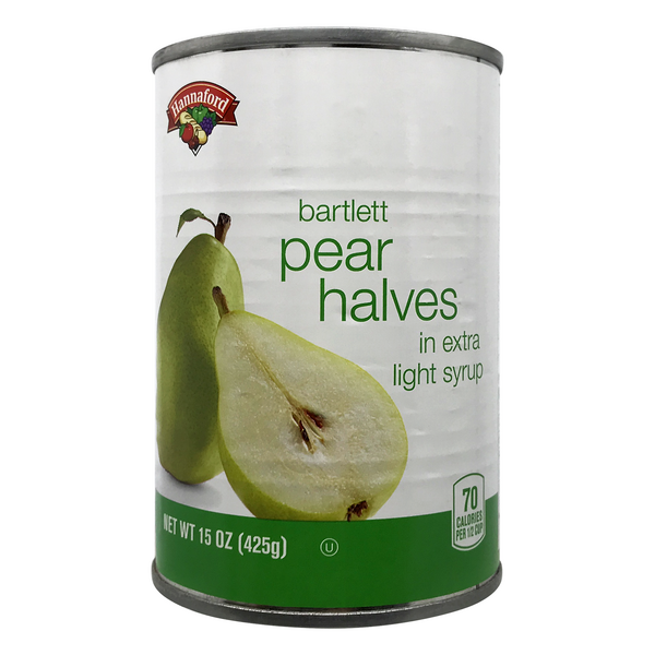 Hannaford Bartlett Pear Halves in Extra Lite Syrup