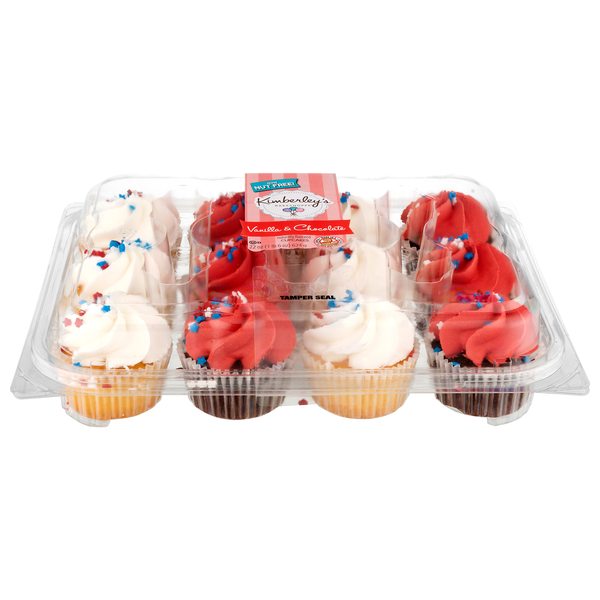 Kimberley's Bakeshoppe Nut Free Vanilla & Chocolate Cupcakes - 12 ct