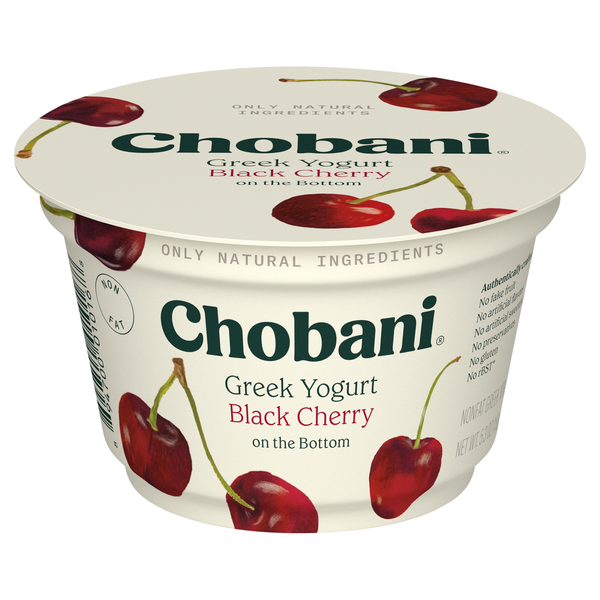 Chobani Non Fat Black Cherry on the Bottom Greek Yogurt Cup