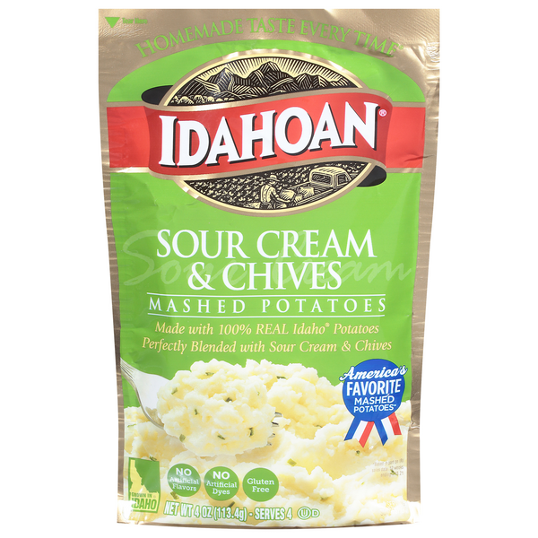 Save on Idahoan Mashed Potatoes Sour Cream & Chives Order Online