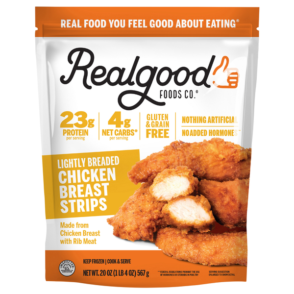 Realgood Lightly Breaded Chicken Strips Frozen