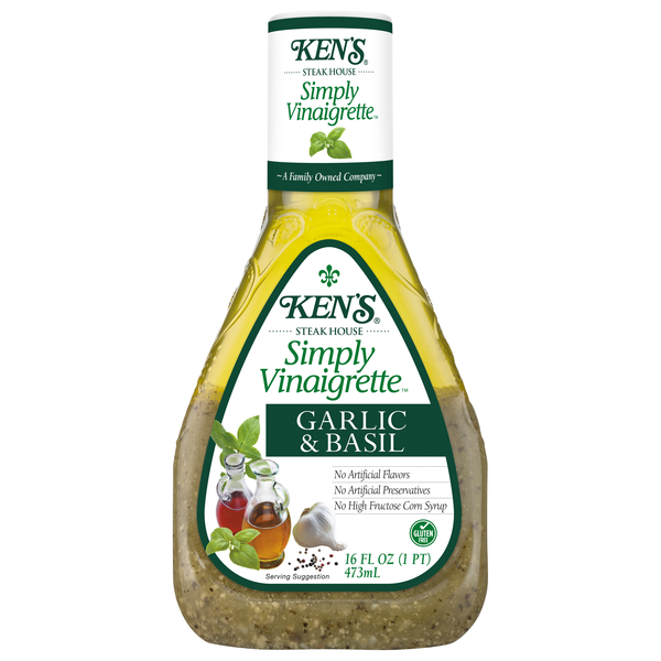 Ken's Steak House Simply Vinaigrette Garlic & Basil Dressing