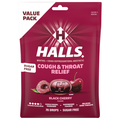 Halls Triple Action Sugar Free Soothing Black Cherry Cough Drops
