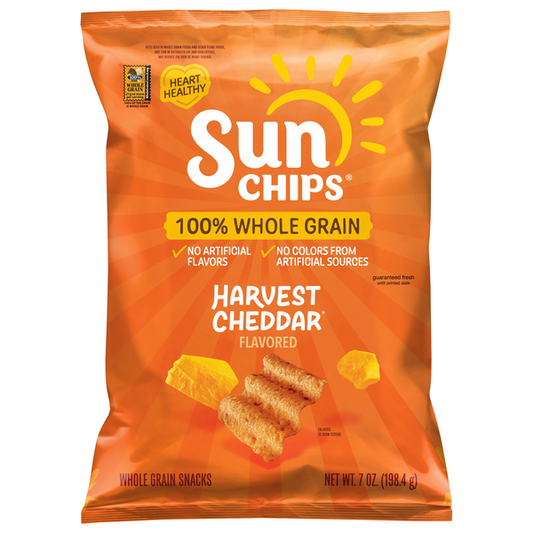 Sun Chips Harvest Cheddar Whole Grain Snacks