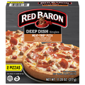 Red Baron Deep Dish Singles Meat-Trio Pizza Frozen - 2 ct
