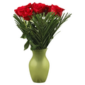 Long Stem Red Roses in Vase